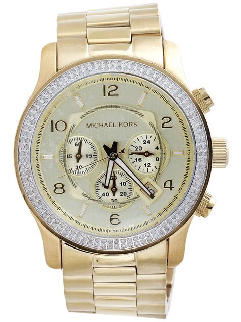 men's mk watch with diamonds